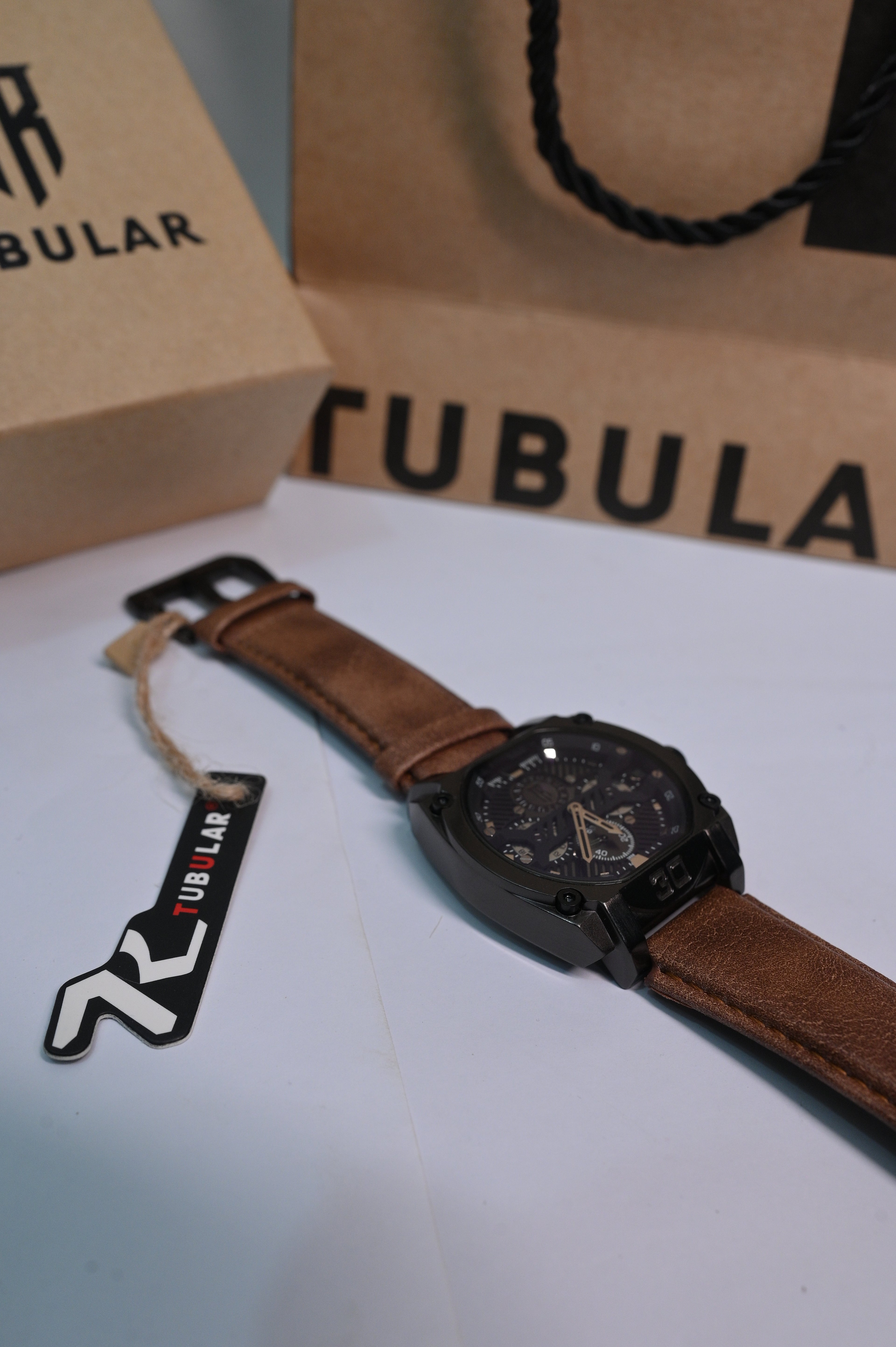 Tubular Alpha Black – Industrial Skeleton Dial Watch