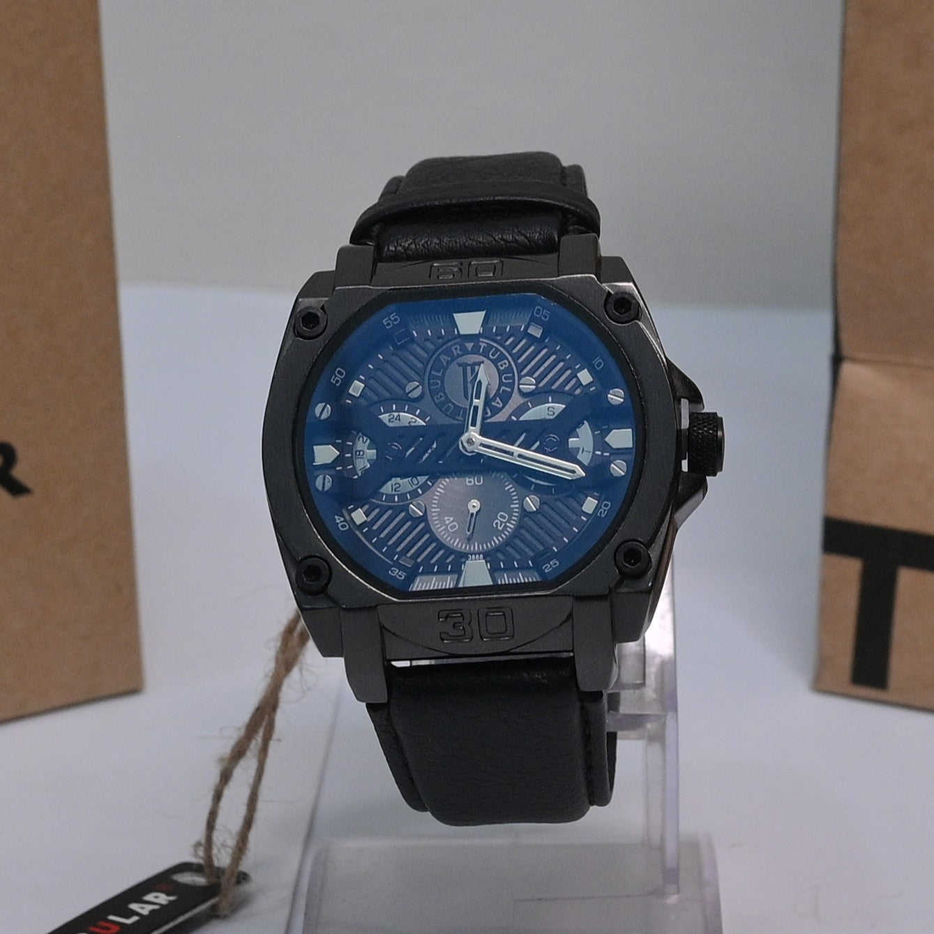 Tubular Alpha Black – Industrial Skeleton Dial Watch