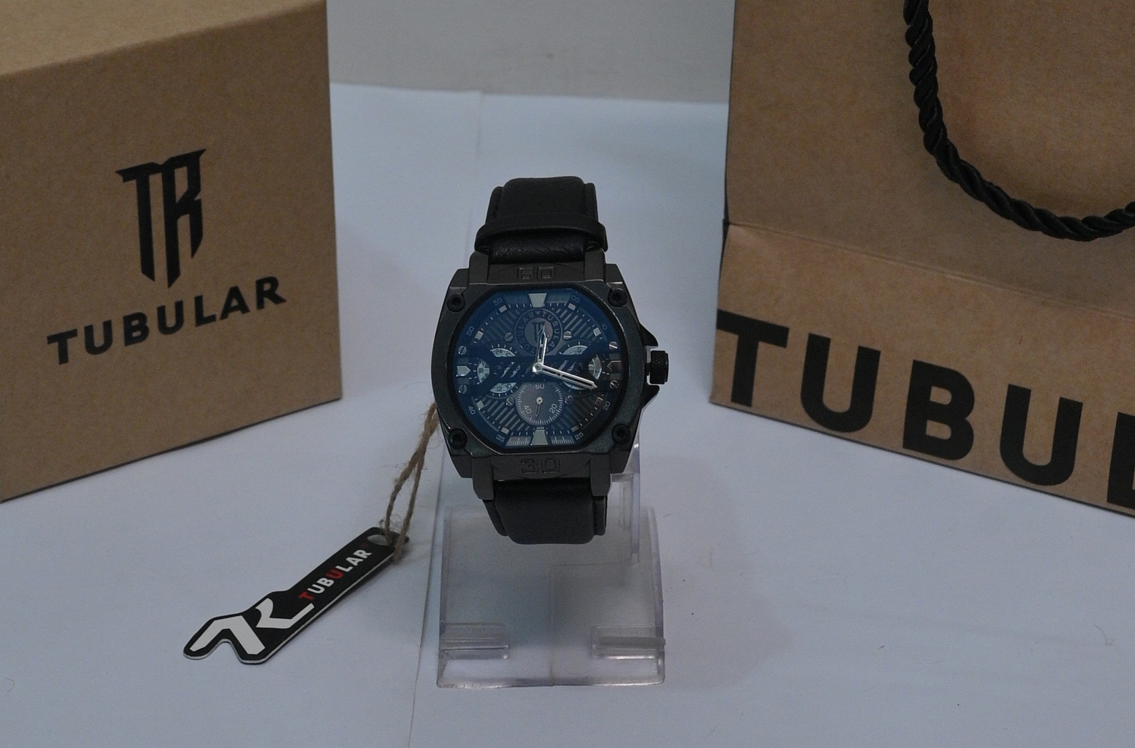 Tubular Alpha Black – Industrial Skeleton Dial Watch