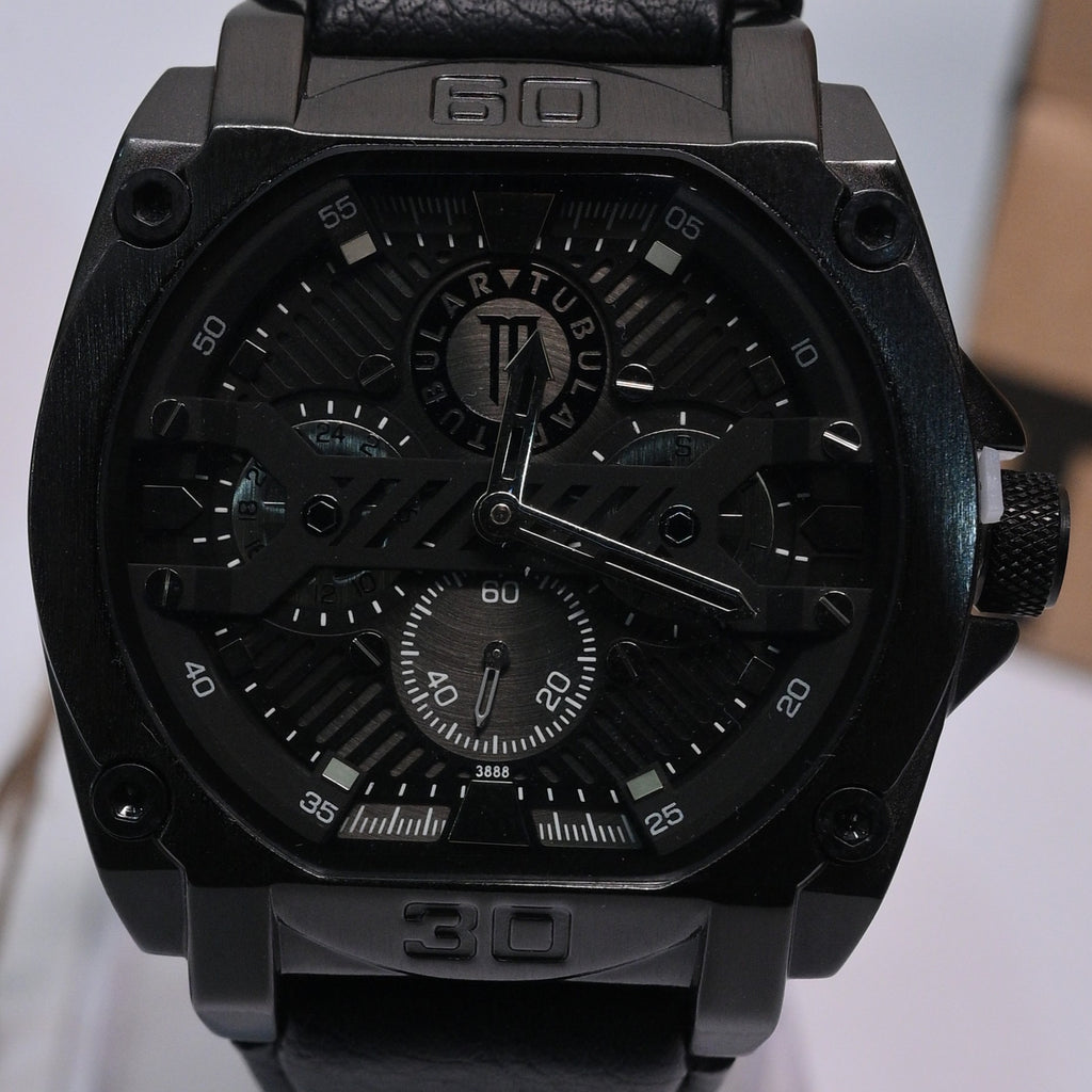 Tubular Alpha Black – Industrial Skeleton Dial Watch